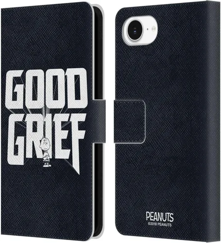 Vista 208 de Head Case Designs Funda de piel con licencia oficial de Peanuts Charlie Brown Good Grief Rock Tees compatible con Apple iPhone 11 Charlie Brown Buen