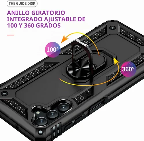Vista 2 de Funda para Galaxy A13 5G, con protector de pantalla, grado militar, 16 pies, con función de atril magnético, funda protectora para Galaxy A13 5G