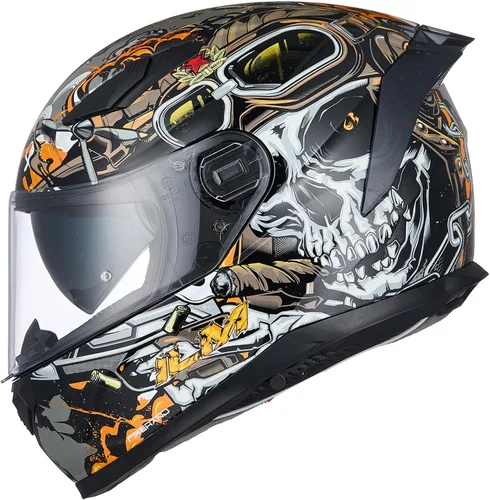Vista 7 de ILM MIPS Casco de Moto Cara Completa con Inserción Pinlock, Doble Visera Antiniebla, para Carreras, para Hombres y Mujeres, Certificado DOT