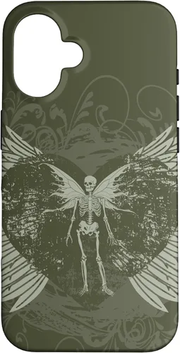 Vista 32 de Y2K Grunge Aesthetic Alt Goth Fairy Skeleton Wings Case for iPhone 17