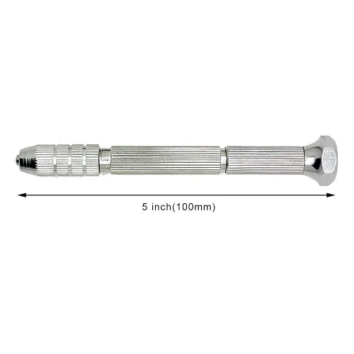 Vista 7 de Juego de taladros manuales de tornillo de cobre de precisión con 25 brocas micro giratorias, taladro manual para resina, joyería, PCB, plástico