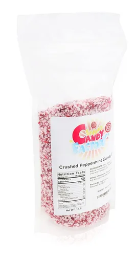 Vista 7 de Sarah's Candy Factory Piezas de caramelo de menta trituradas en bolsa resellable, 1 libra (1 paquete) Crushed Peppermint Candy Pieces Bits in