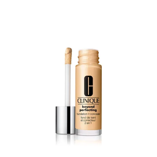 Vista 36 de Clinique Beyond Perfecting Lightweight Liquid Foundation + Concealer For Dry Combination to Oily Skin Types Full Coverage + Natural Matte Finish