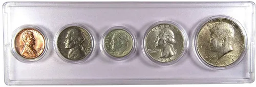 Vista 14 de Juego de 5 monedas coleccionables de 1934 en buen o mejor estado para regalo