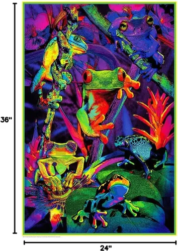 Vista 7 de Studio B Tree Frogs - Póster de luz negra no flocada, 24 x 36, 24 x 36