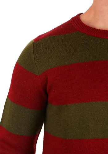 Vista 4 de Nightmare on Elm Street Freddy Krueger - Suéter a rayas, suéter feo de personaje de película de terror de Halloween