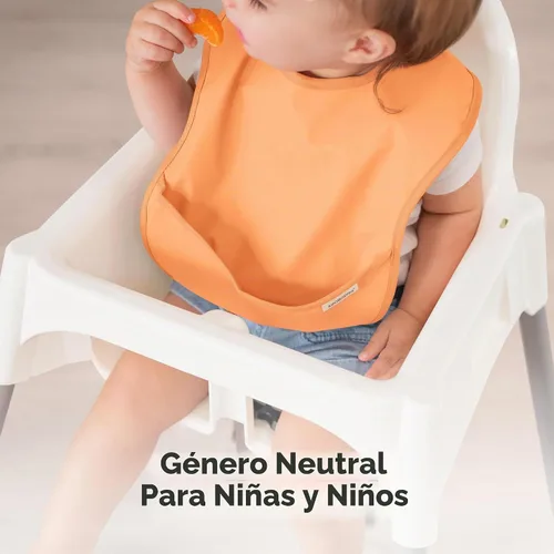 Vista 8 de KeaBabies - Paquete de 3 baberos impermeables para comer, ligeros, básicos