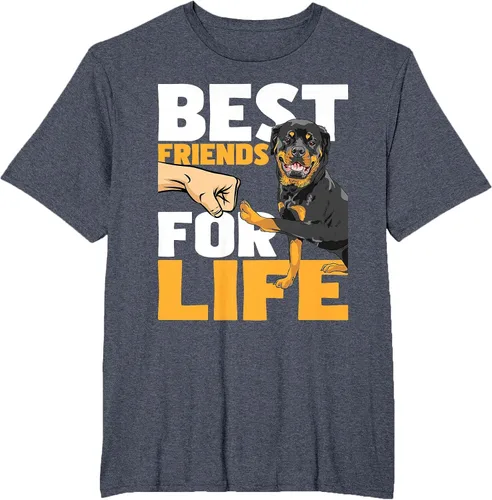 Vista 21 de Best Friends for Life - Rottweiler Animal Dog Lover Breeder T-Shirt