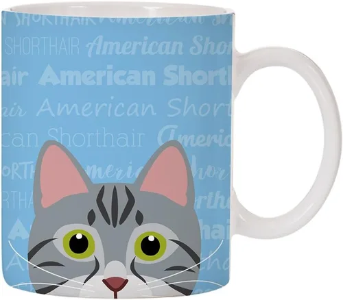 Vista 3 de Adorable diseño de raza de gato taza de café de cerámica de 11 oz (abisinio)