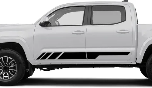 Vista 5 de BubblesDesigns 2X Calcomanías Adhesivas de Rayas para Puertas Laterales Compatible con Toyota Tacoma 2004 - Presente (17B)