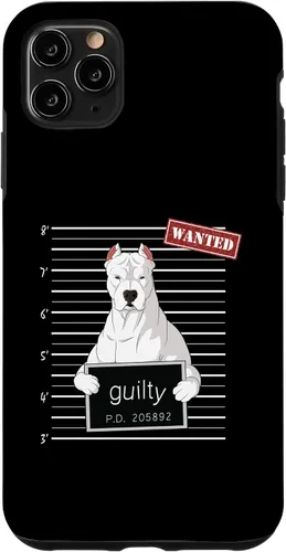 Vista 11 de iPhone 15 Dogo Argentino mug shot guilty dog Case