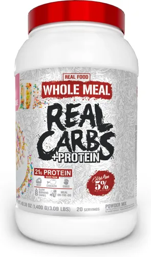 Vista 8 de 5% Nutrition Rich Piana - Proteína en polvo de reemplazo de comida Clean Mass Gainer - Carbohidratos para comidas antes del entrenamiento/después