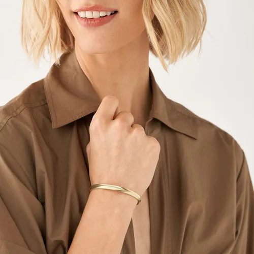Vista 4 de Fossil - Pulsera de acero inoxidable para mujer color oro rosa