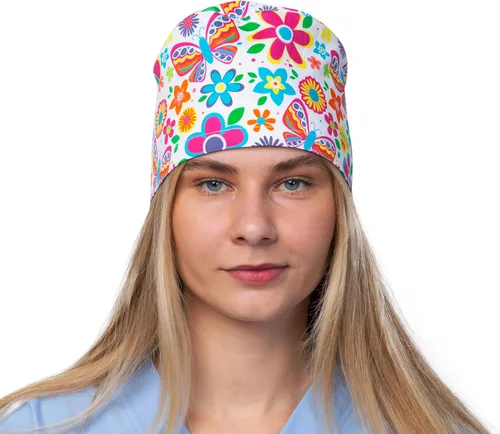 Vista 33 de Print Scrub Caps - Sombrero perfecto para enfermeras, médicos y EMTs..