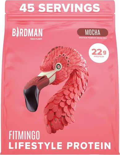Vista 14 de BIRDMAN Fitmingo Proteína vegana en polvo con inositol, potenciadores de colágeno, ácido hialurónico y vitaminas Bajo en carbohidratos, sin
