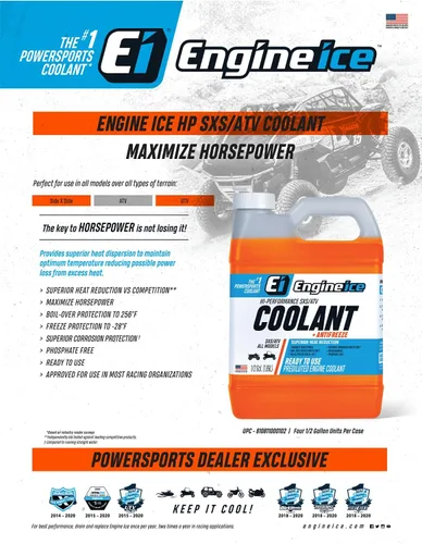 Vista 3 de Engine Ice Hi-Performance SXS/ATV Refrigerante y Anticongelante Naranja
