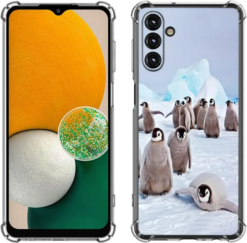 Vista 8 de Samsung Galaxy A14 5G - Funda para teléfono celular, diseño de flores de mariposa azul, a prueba de golpes, TPU con bordes elevados, compatible