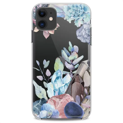 Vista 17 de Funda compatible con iPhone 14 13 Pro Max 12 Mini 11 Xs X 8 Plus Xr 7 SE 6s 5 Plant Floral Flowers Phone Teen Slim Boho Cute Girls Print Blue Design