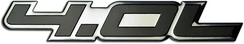 Vista 3 de Placa de identificación con emblema de aluminio real en relieve negro sobre plata altamente pulida, compatible con Chrysler Dodge Ford Jeep
