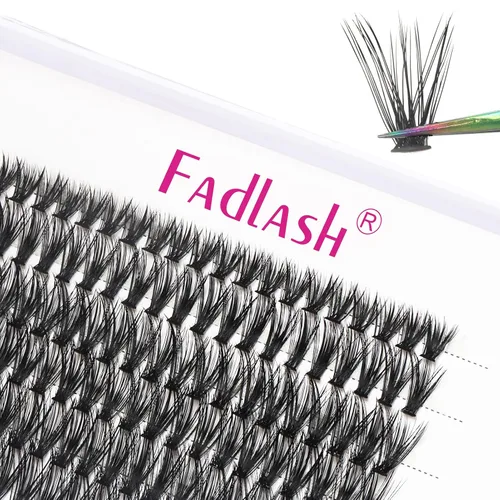 Vista 32 de Extensiones de racimos de pestañas con bandeja grande, pestañas individuales 10D 20D, mezcla natural, suave, C Cur negro, imitación de visón