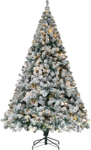 Vista 13 de Árbol de Navidad de 5 pies con luz, árbol de Navidad artificial de nieve