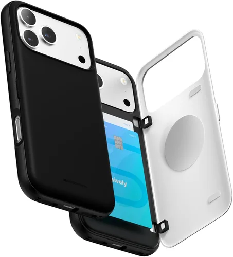 Vista 14 de GOOSPERY Parachoques magnético para puerta compatible con iPhone 15, funda con tarjetero, cartera con cierre magnético automático, protector de Azul