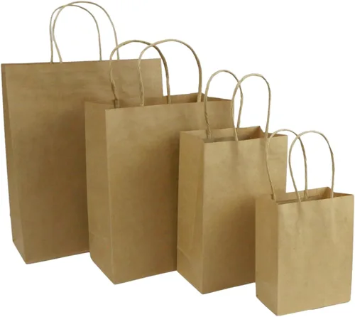 Vista 10 de 12 bolsas de papel de regalo extra pequeñas con asas de cinta (4.5 x 5.5 x 2.5 pulgadas), para recuerdos de fiesta, baby shower, bodas, vacaciones
