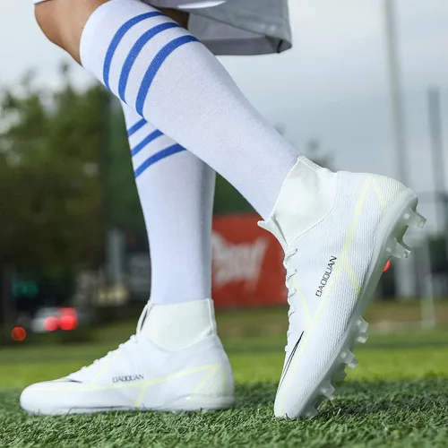 Vista 6 de WANEMIL - Tacos de fútbol unisex para adultos, TFFG, para competición de fútbol juvenil, zapatos de fútbol para interiores y exteriores
