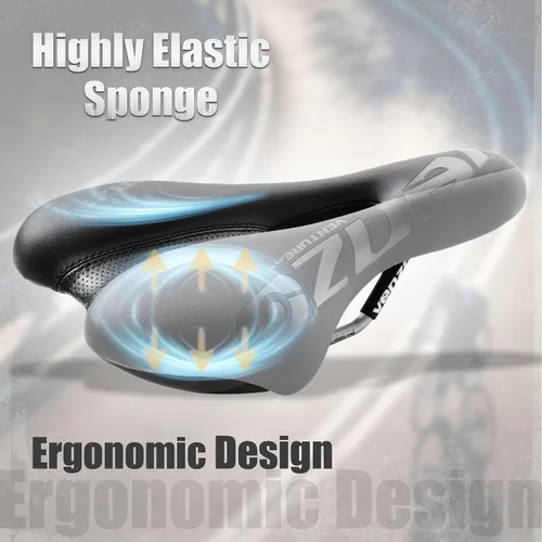 Vista 5 de Venzo Comfortable Saddle Bike Seat Soft & Durable Bicycle Seat for MTB, Road, Exercise, Trekking, Folding, Hybrid & Cruiser Bikes Breathable &