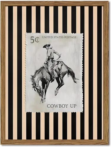 Vista 10 de Arte de pared de vaquero occidental, pintura vintage del suroeste de pared, impresiones en lienzo de cartas de juego occidentales, ilustraciones
