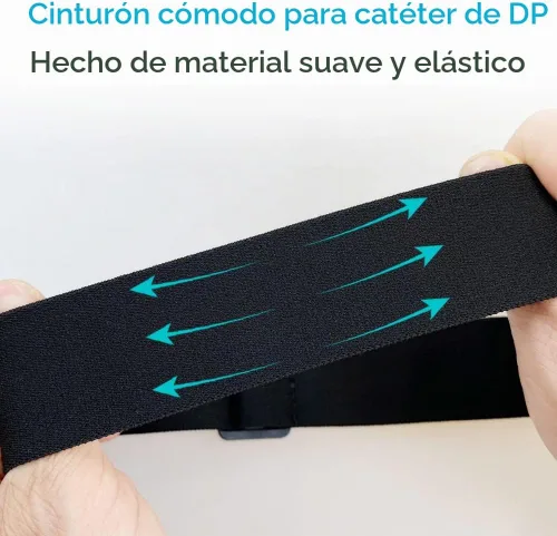 Vista 4 de Cinturón de diálisis peritoneal transpirable con bolsa de malla elástica para tubo de alimentación Peg/G/J, accesorios de transferencia, accesorios