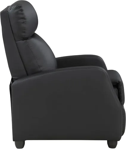 Vista 5 de Lexicon Barbal - Silla reclinable de piel sintética de 27 pulgadas de ancho, color negro