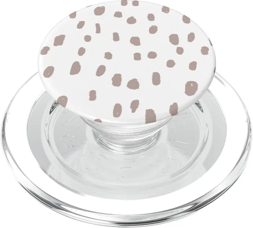 Vista 8 de PopSockets estéticos intercambiables con patrón dálmata, color blanco, color tostado, mínimo, neutro, PopSockets