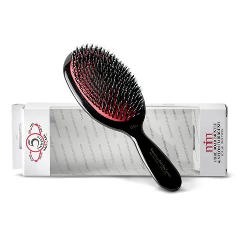 Vista 2 de Morrocco Method - Cepillo de cerdas de jabalí mixto y nailon. Diseñado para tipos de cuero cabelludo más fuertes y tipos de cabello grueso - Grande