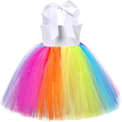 Vista 6 de Vestido de tul de unicornio para niñas