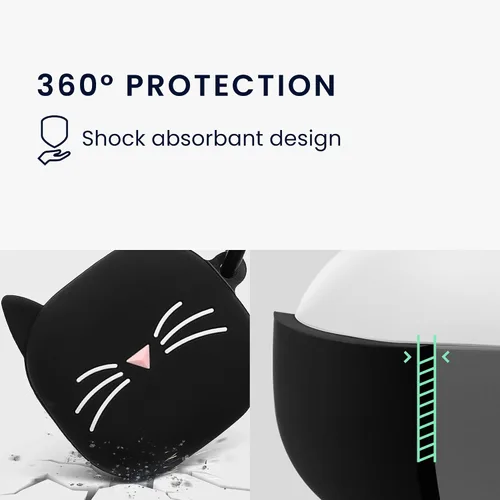 Vista 3 de kwmobile - Funda de silicona para Samsung Galaxy Buds 2 Pro/Buds 2 / Buds Live - Funda de silicona para carga de auriculares, soporte protector