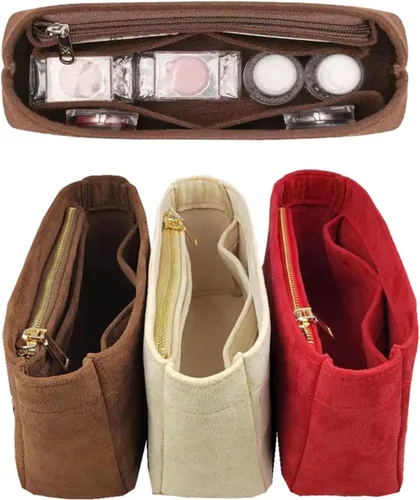 Vista 2 de Lckaey Inserto organizador de bolso, utilizado para el nuevo bolso de forro Diane stick liner bolsa de almacenamiento y clasificación2072Beige