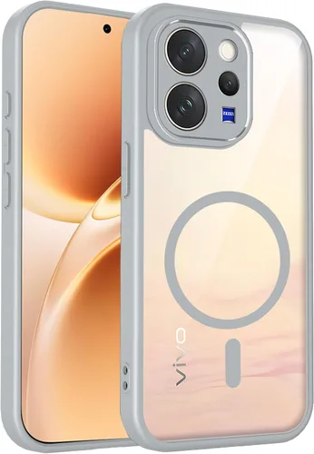 Vista 293 de Funda magnética transparente compatible con Xiaomi 17T, color negro 2 en 1 PC + TPU cubierta de teléfono a prueba de golpes, carcasa protectora