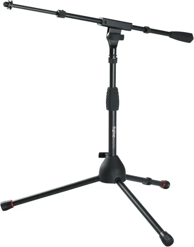 Vista 21 de Gator Frameworks - Soporte de micrófono de base corta y pesada con brazo telescópico y contrapeso de 2.5 libras, ideal para escritorio, grabación