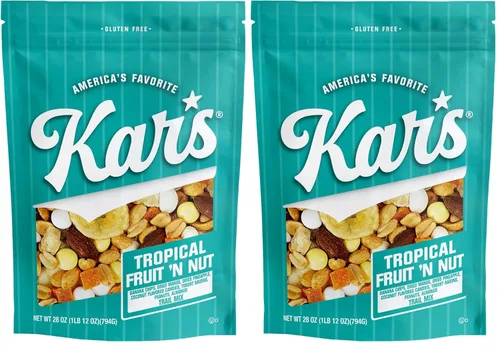 Vista 7 de Kar's Nuts Tropical Fruit 'N Nut Trail Mix, bolsa resellable de 28 onzas (paquete de 1), mezcla de aperitivos sin gluten