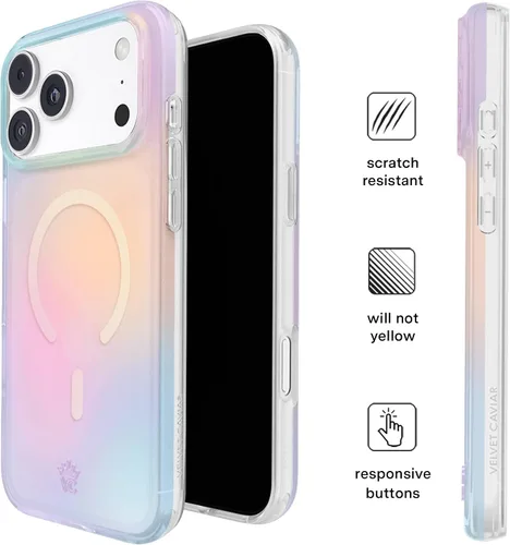 Vista 428 de VELVET CAVIAR Funda para iPhone 15, compatible con MagSafe, probada contra caídas de 10 pies, fundas protectoras de diseño, leopardo color rosa
