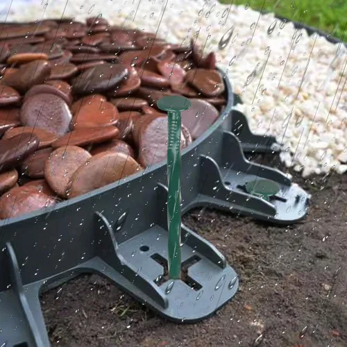 Vista 8 de Bakulyor Paquete de 50 estacas de metal para paisaje, picos de césped artificial de 6 pulgadas, clavos grandes de paisajismo de calibre 6, grapas