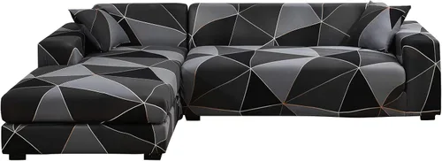 Vista 18 de MIFXIN Fundas de sofá modular en forma de L, 2 piezas, elásticas, tipo L, para sofá esquinero, protector de muebles, para mascotas, niños, perros