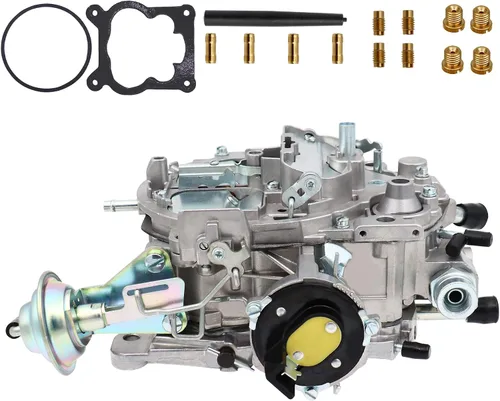Vista 5 de Carburador de 4 barriles para Rochester Quadrajet 1904R 1906R 4MV Carb con estrangulador eléctrico para Chevy 305-350c.i 1980-1989 Motor