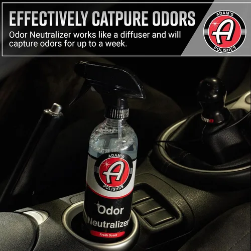 Vista 3 de Adam's Polishes Neutralizador de olores (manzana y canela, 16 onzas líquidas) – Ambientador en aerosol para automóvil que elimina los olores nocivos