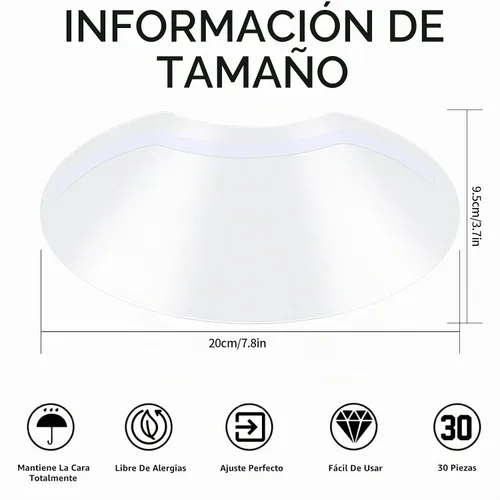 Vista 2 de 50 protectores faciales de ducha, viseras de ducha de cejas, extensiones de pestañas, protector de maquillaje Microblading, protector de maquillaje