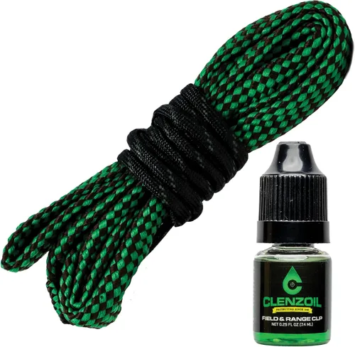 Vista 10 de Clenzoil Cobra Bore Cleaner – Pull-Through Gun Barrel Cleaning Tool – Brass Brush Embedded in Cotton Bore Rope – Reusable & Washable – Includes CLP