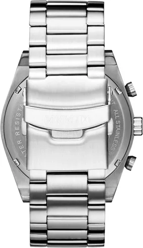 Vista 3 de MVMT Colección Element Chrono Reloj multifunción para hombre, Eslabón negro y plateado, Cronógrafo