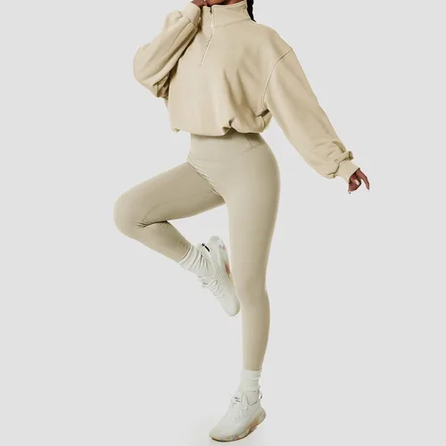 Vista 5 de Arssm Sudaderas con media cremallera para mujer, cuello alto, ropa deportiva para correr, entrenamiento