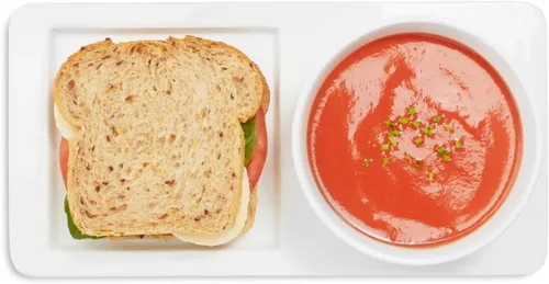 Vista 2 de Sur La Table - Juego de sopa y sándwich, color blanco